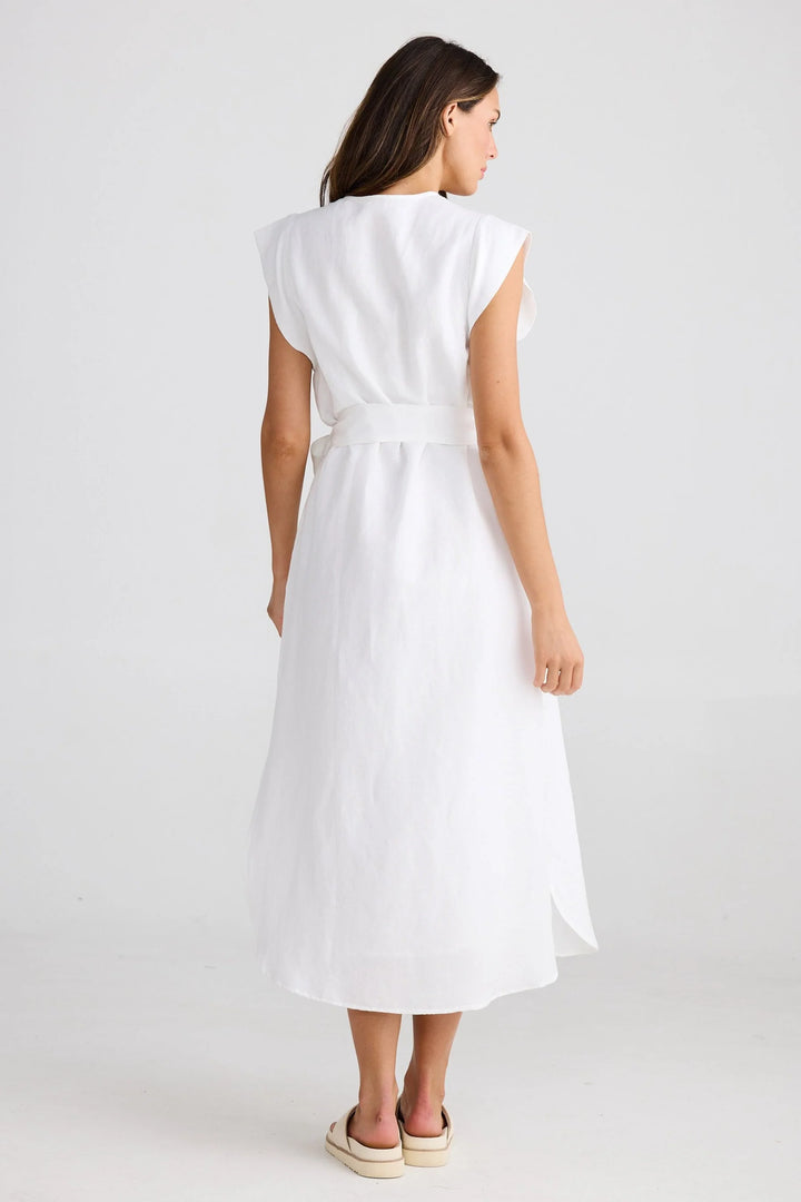 Sebou Dress - White Linen