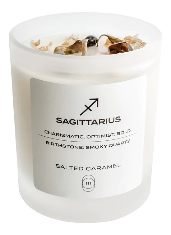 Zodiac Series Crystal Infused Candle - Sagittarius