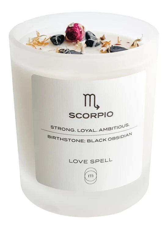 Zodiac Series Crystal Infused Candle - Scorpio