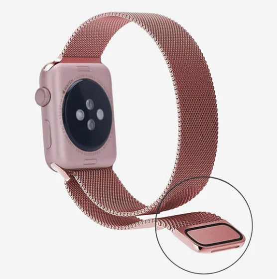 Magnetic Smart Watch Band - Mesh Rose