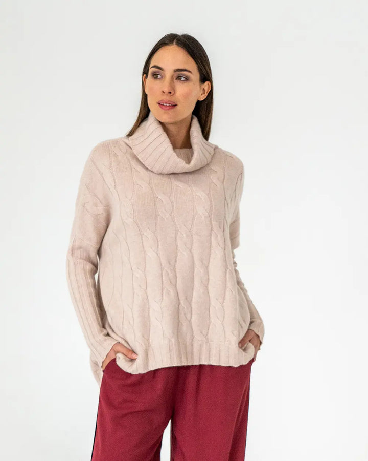 Sinead Cable Knit - Blush