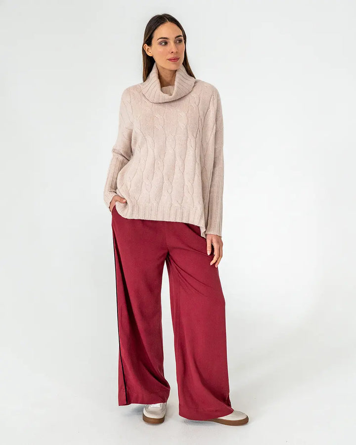 Sinead Cable Knit - Blush