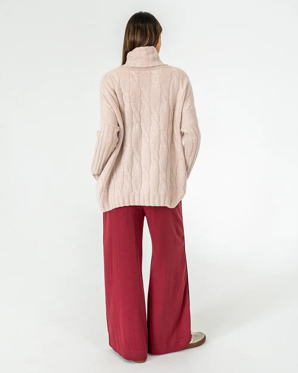 Sinead Cable Knit - Blush