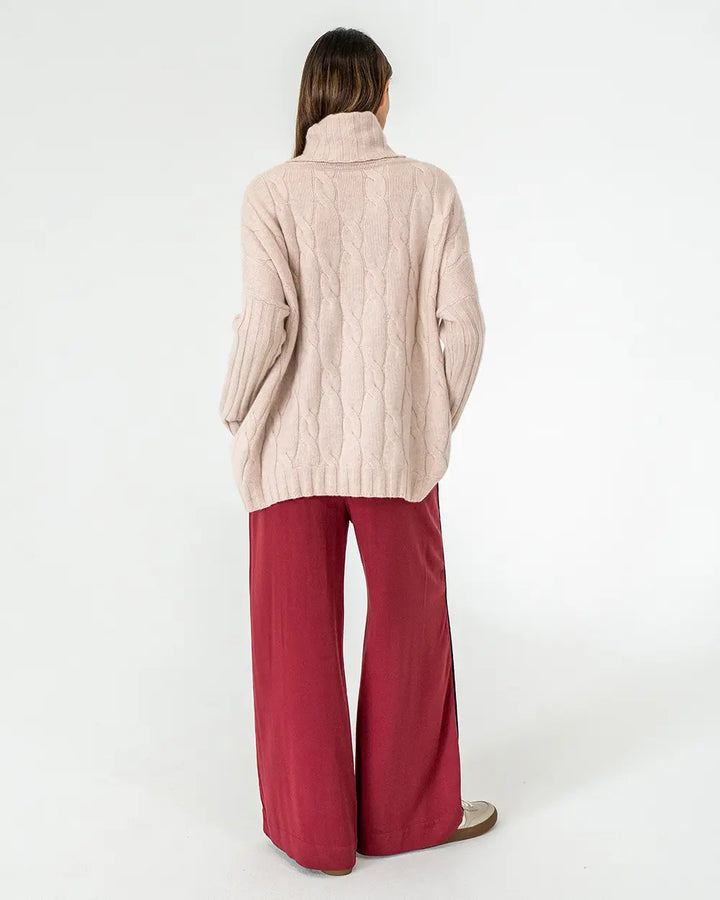 Sinead Cable Knit - Blush