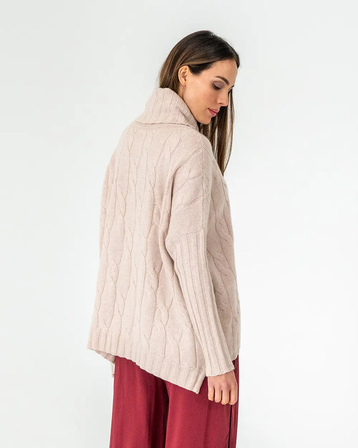 Sinead Cable Knit - Blush