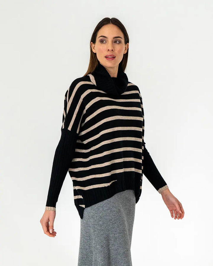 Sinead Striped Knit - Black