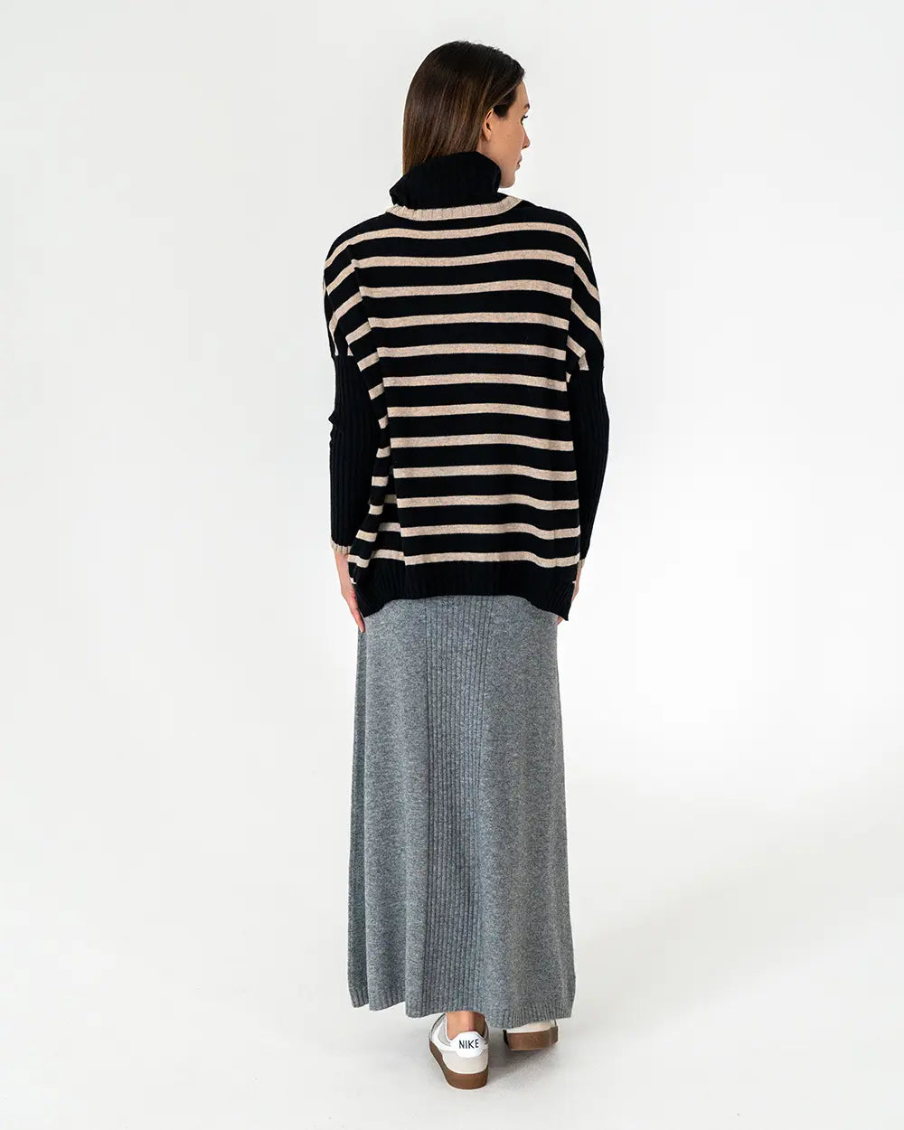 Sinead Striped Knit - Black