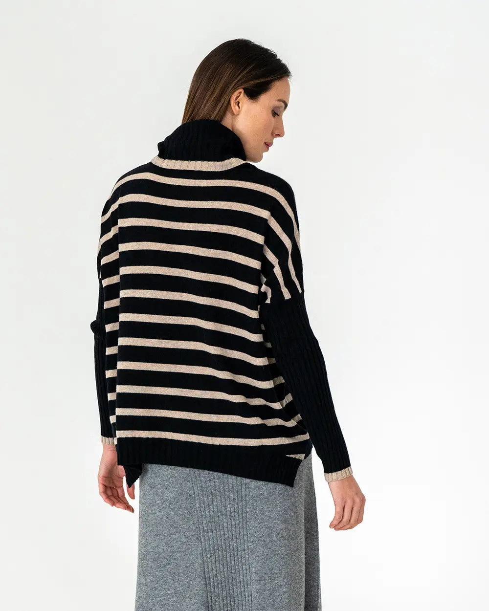 Sinead Striped Knit - Black