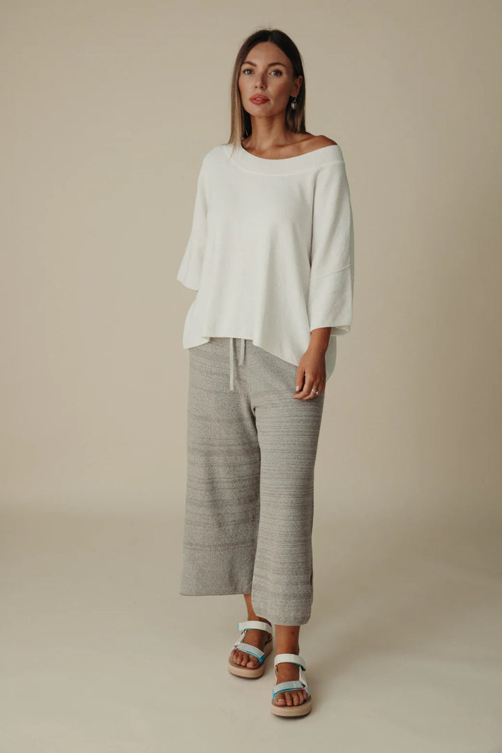 Retreat Cotton Twist Tee Pullover - Salt