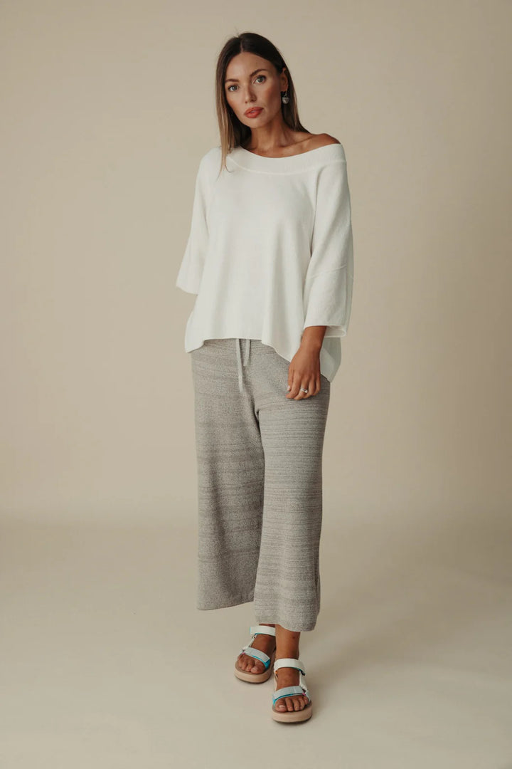 Retreat Cotton Twist Tee Pullover - Salt