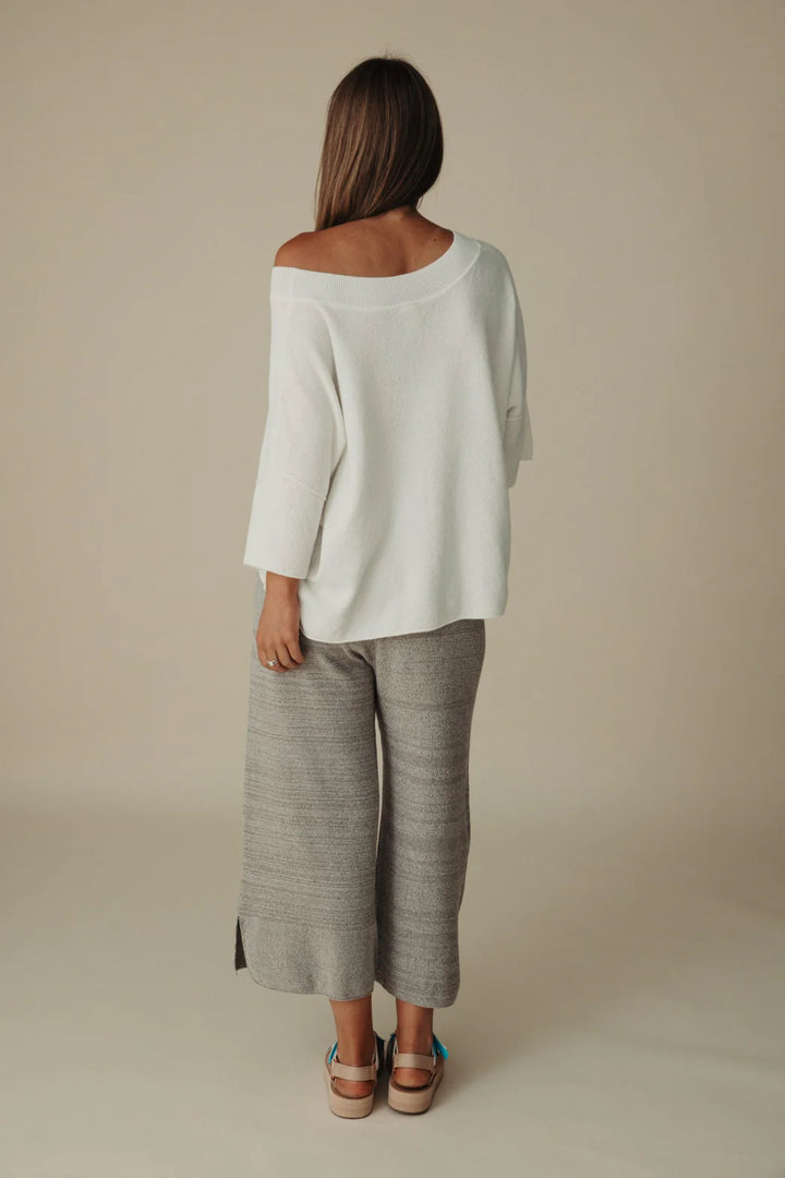 Retreat Cotton Twist Tee Pullover - Salt