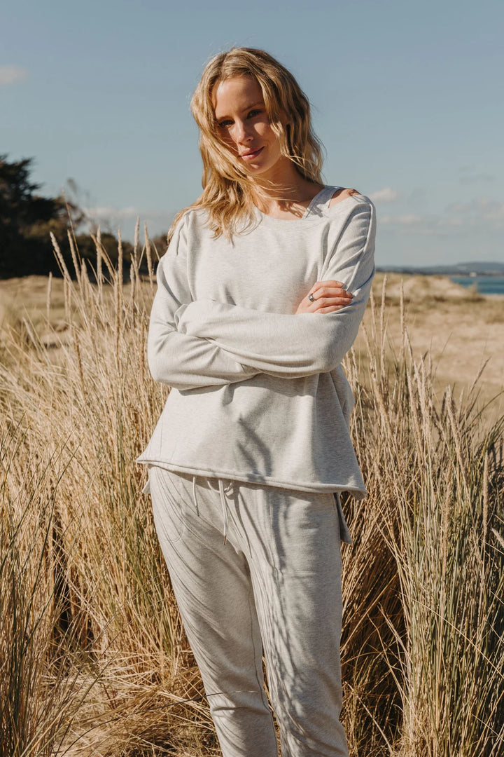 Heavenly Fleece Windcheater - Silver Marle