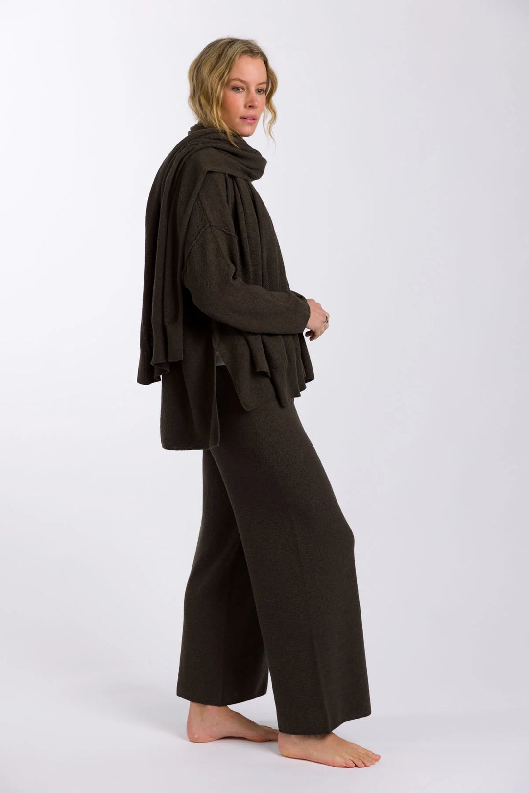 Winter Retreat Merino Wrap - Sable