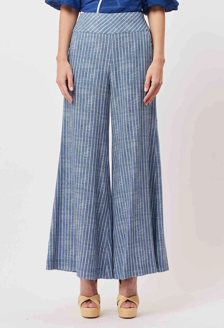 Panama Wide Leg Pant - Del Mar Stripe