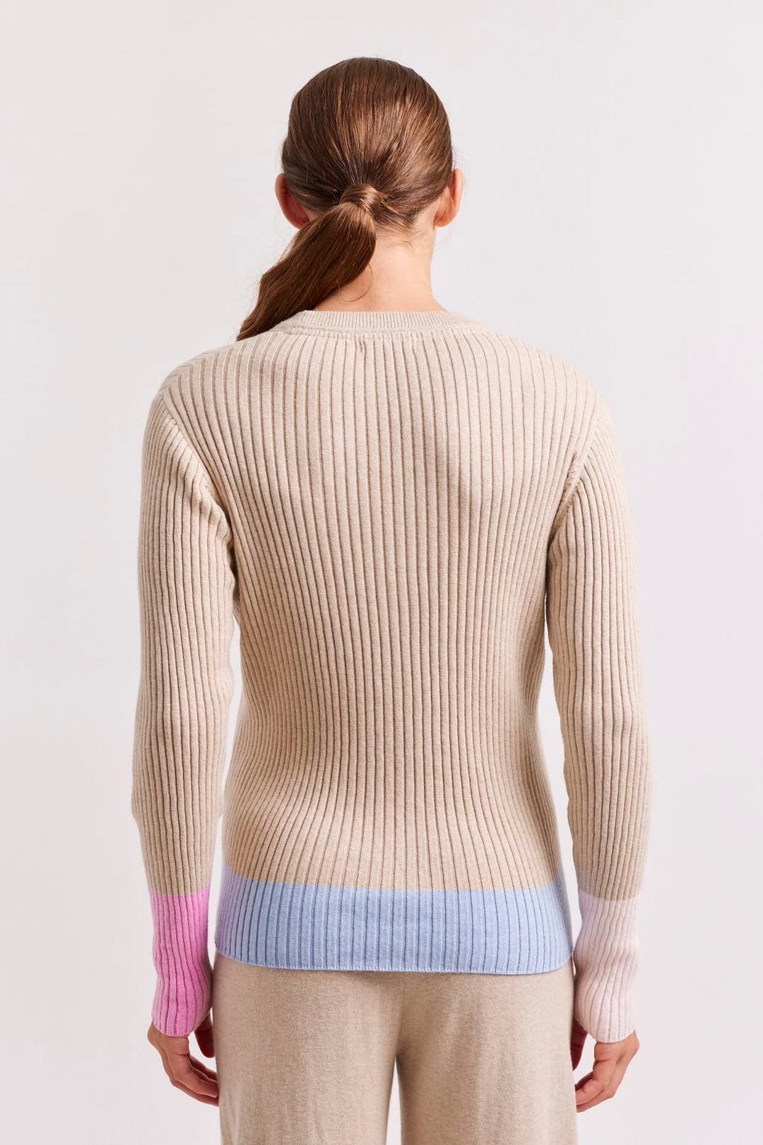 Eclaire Cotton Cashmere Top - Vellum