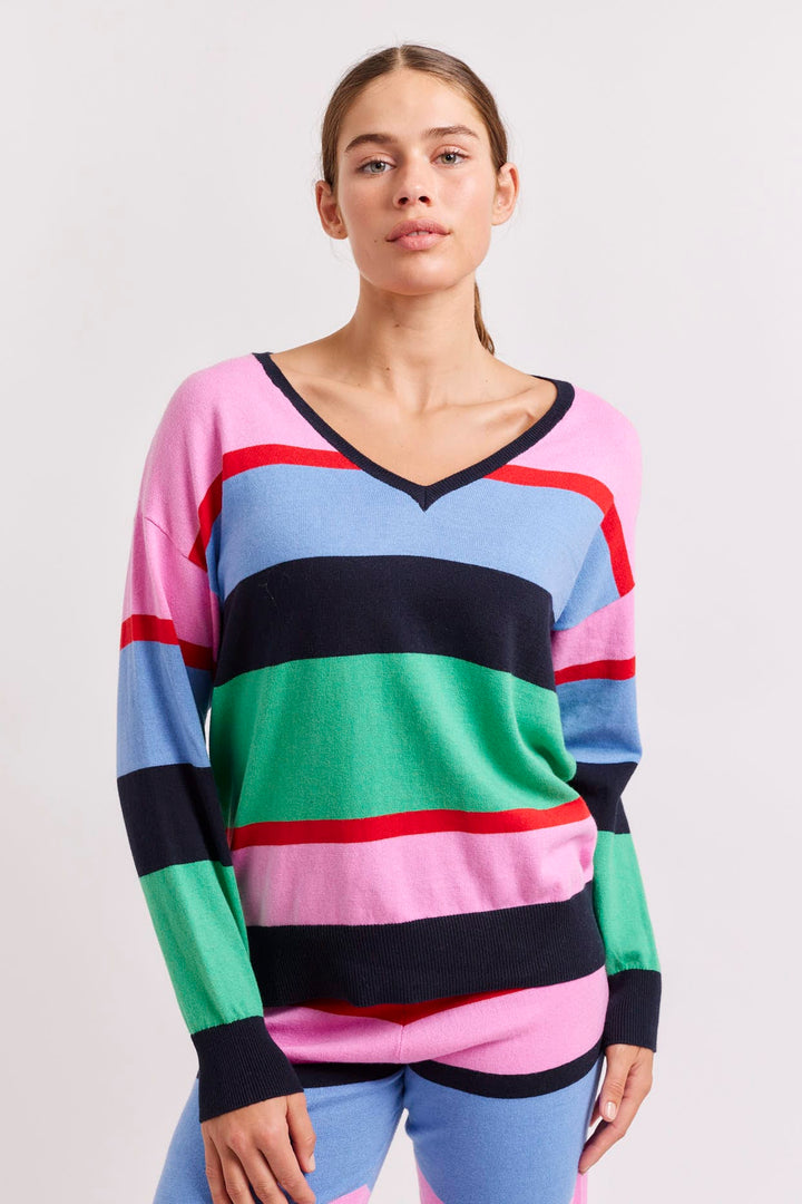 Parfait V-Neck Cotton Cashmere Sweater - Pine