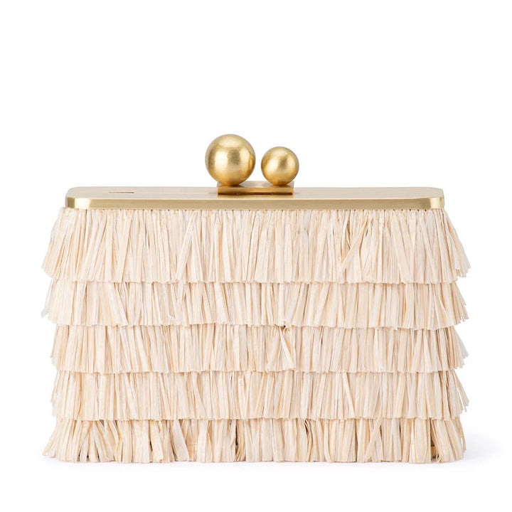 Carlita Fringe Clutch - Natural