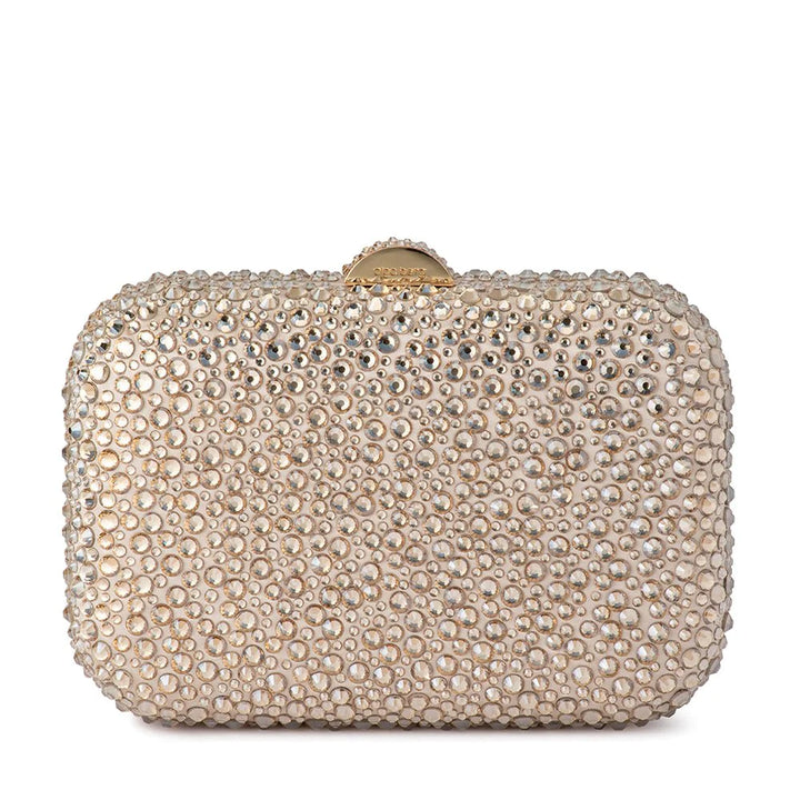 Casey Hot Fix Encrusted Clutch - Champagne