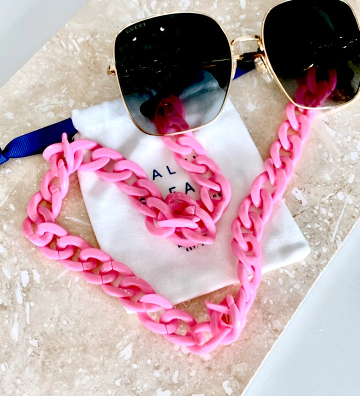 Fruit Tingle Sunglass Chain - Candy Pink