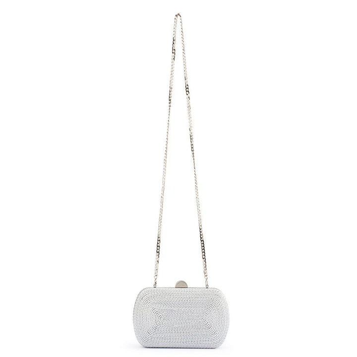 Martina Rope Clutch - Silver