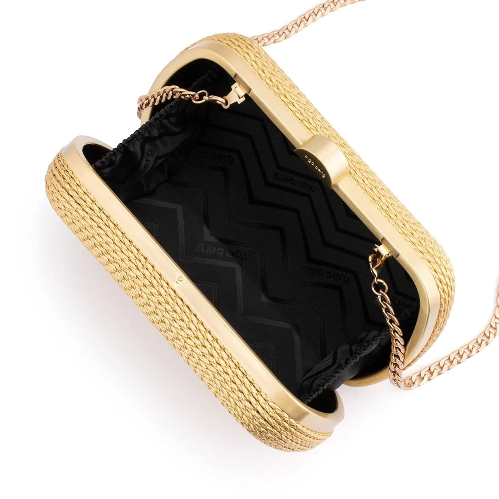 Martina Rope Clutch - Gold