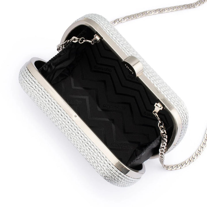 Martina Rope Clutch - Silver