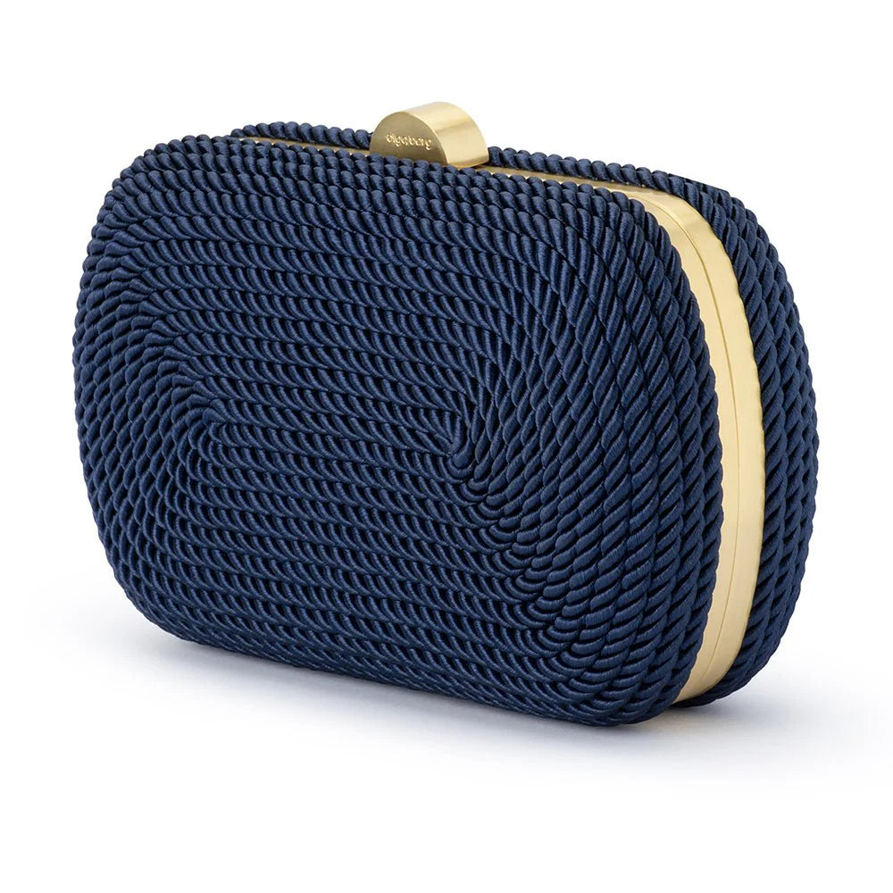 Martina Rope Clutch - Navy