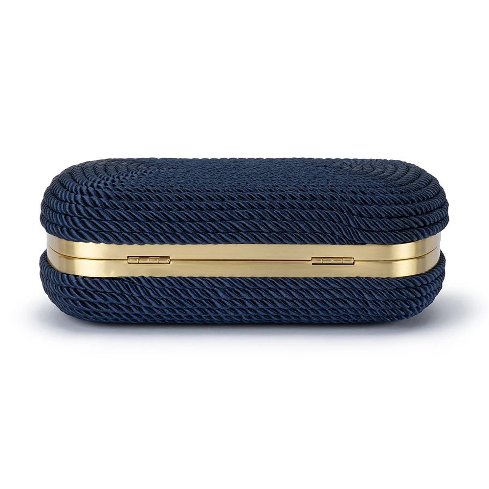 Martina Rope Clutch - Navy