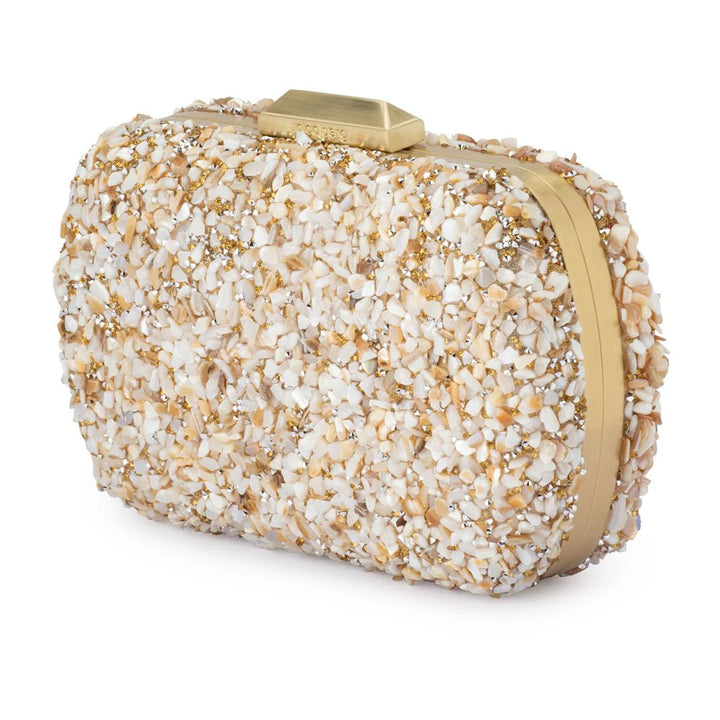 Savannah Pebble Clutch - Natural