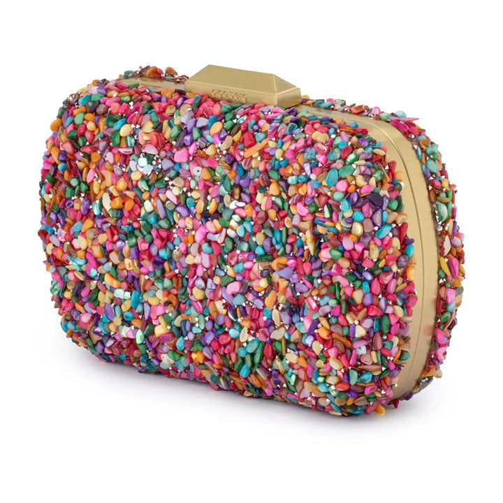 Savannah Pebble Clutch - Multi