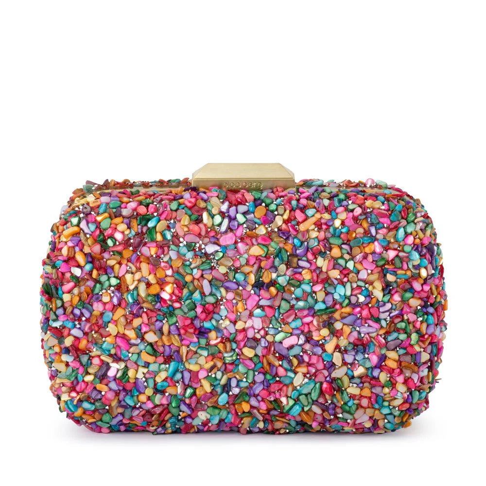 Savannah Pebble Clutch - Multi