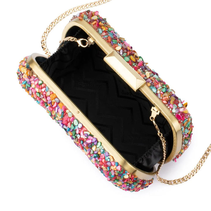 Savannah Pebble Clutch - Multi