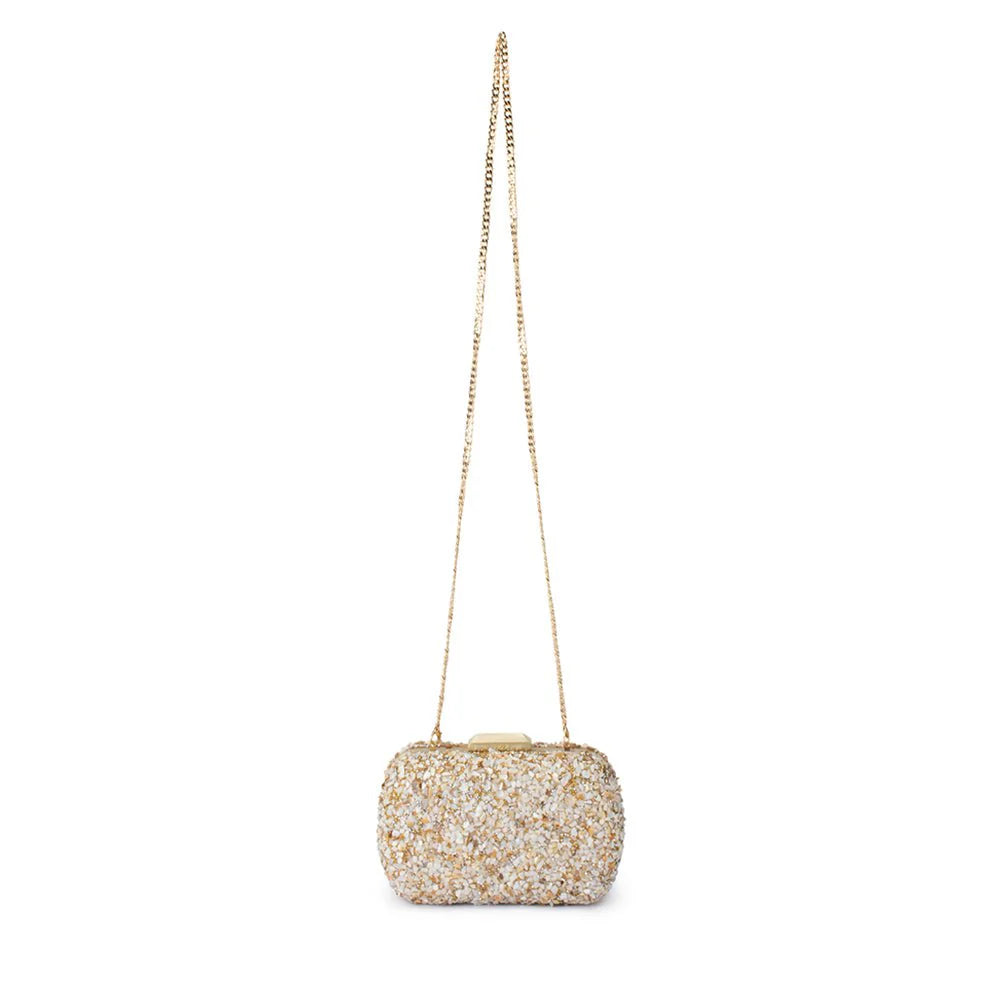 Savannah Pebble Clutch - Natural