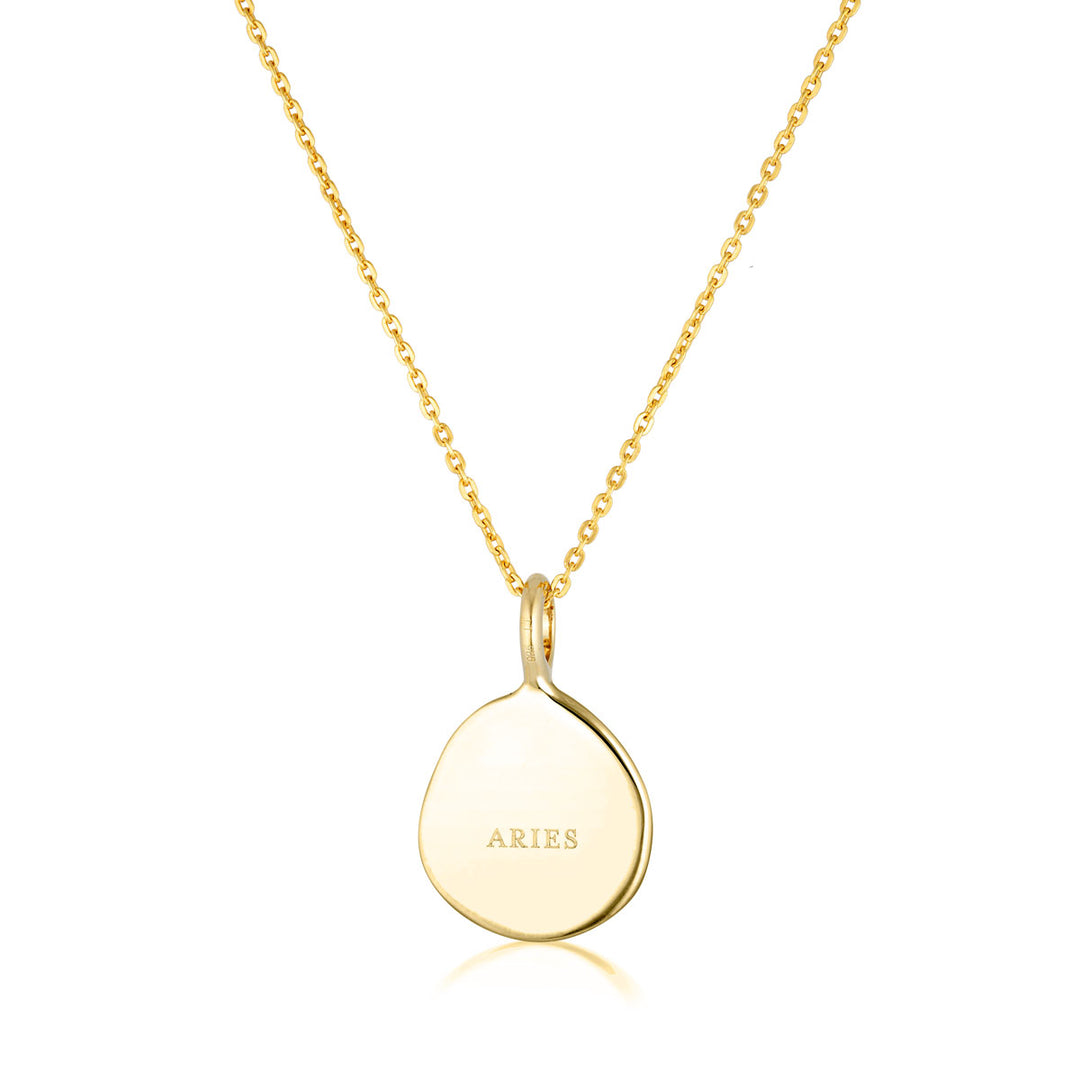 Zodiac Necklace - Aries - Gold