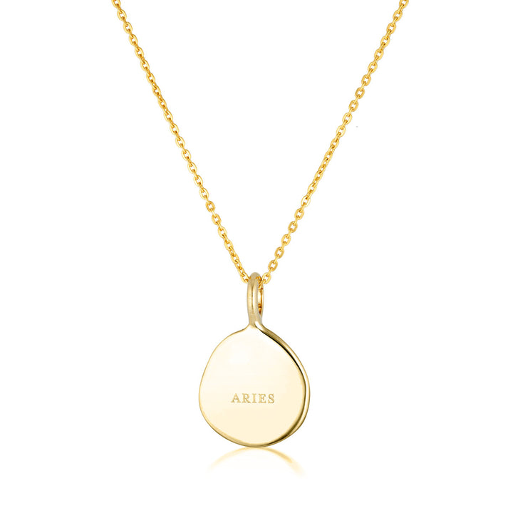 Zodiac Necklace - Aries - Gold