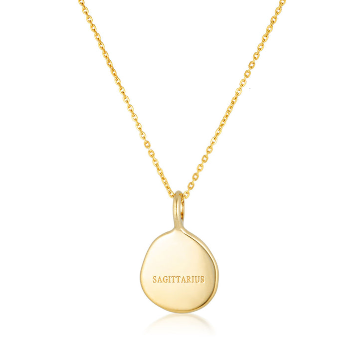 Zodiac Necklace - Sagittarius - Gold