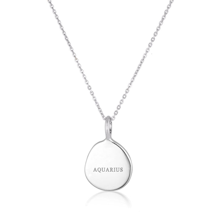 Zodiac Necklace - Aquarius - Silver