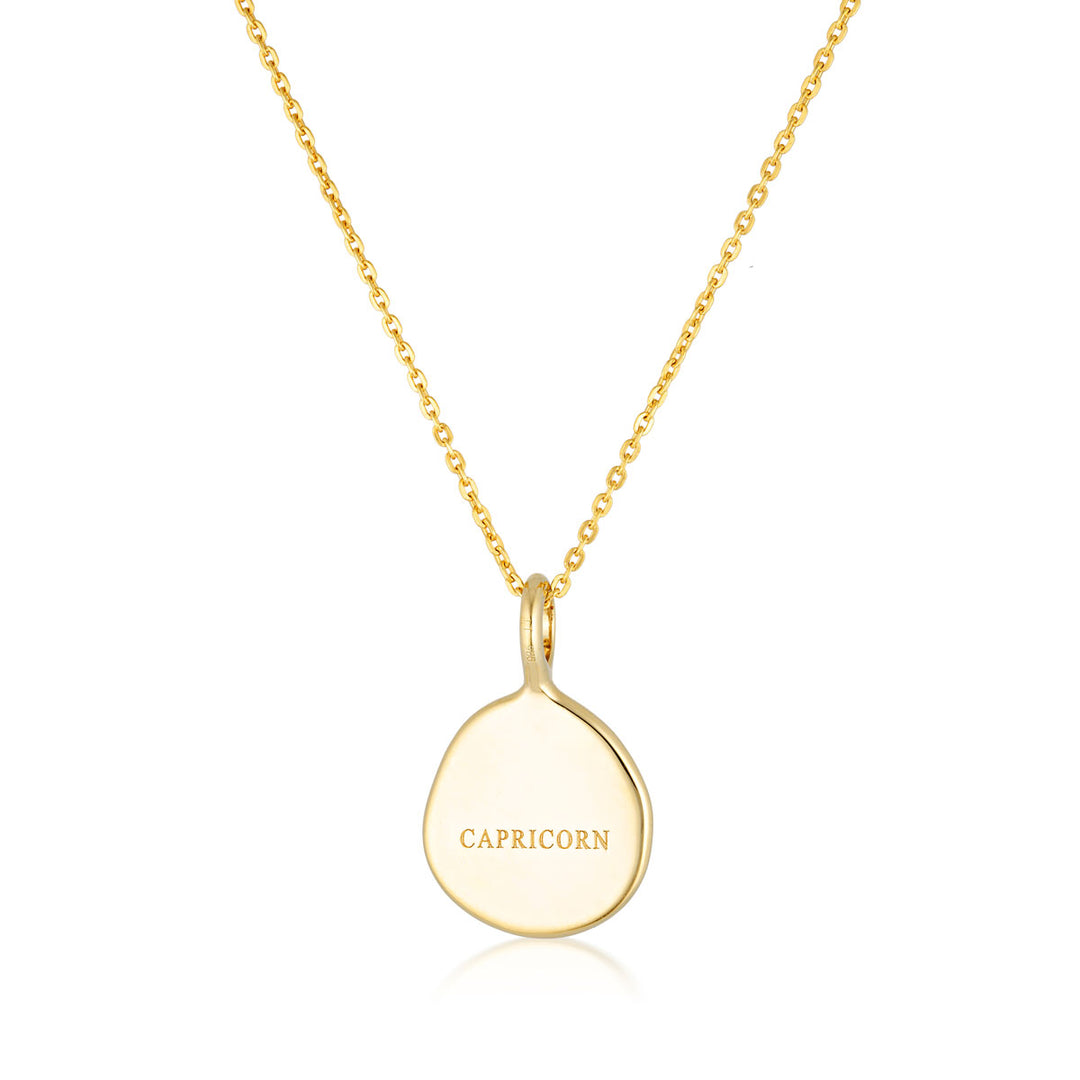 Zodiac Necklace - Capricorn - Gold