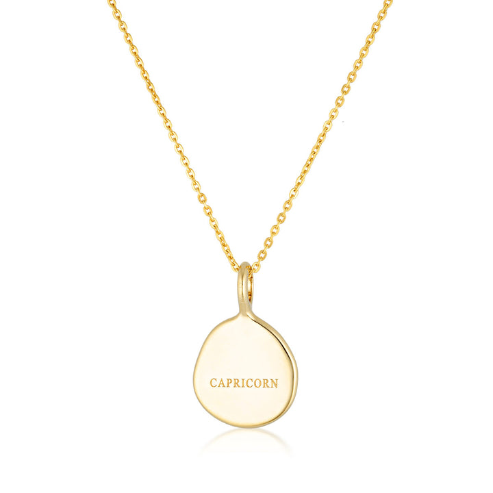 Zodiac Necklace - Capricorn - Gold