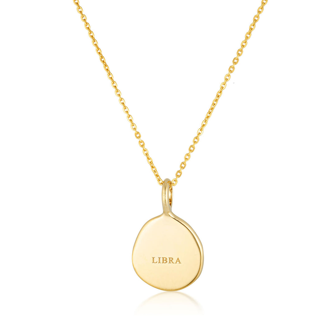 Zodiac Necklace - Libra - Gold