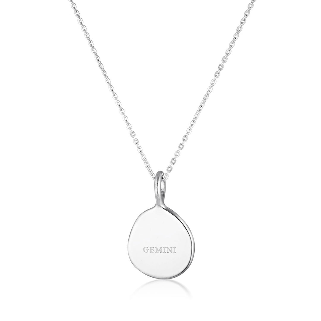 Zodiac Necklace - Gemini - Silver