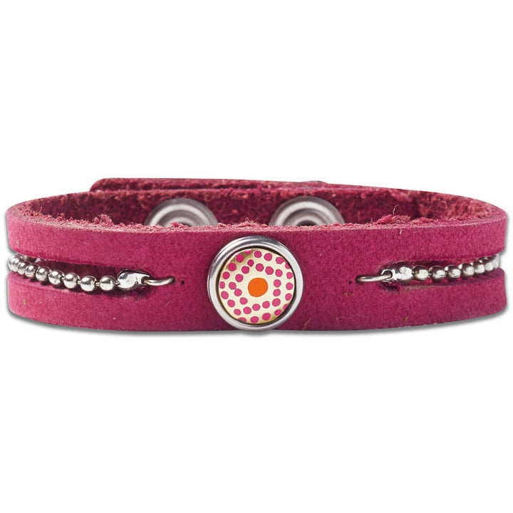 Noosa Amsterdam Petite Talisman Ball & Chain Bracelet - Fuschia