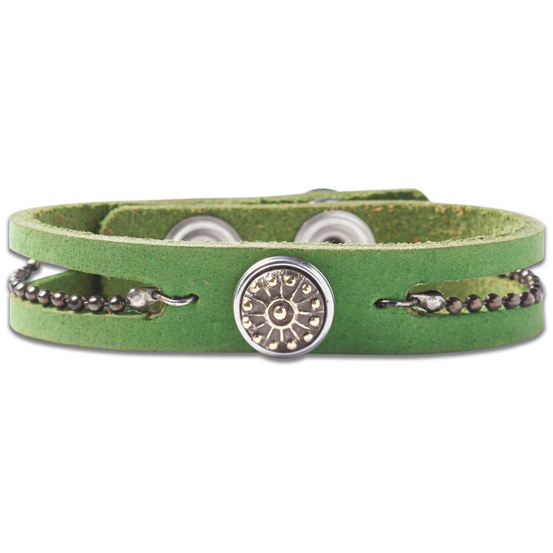 Noosa Amsterdam Petite Talisman Ball & Chain Bracelet - Green