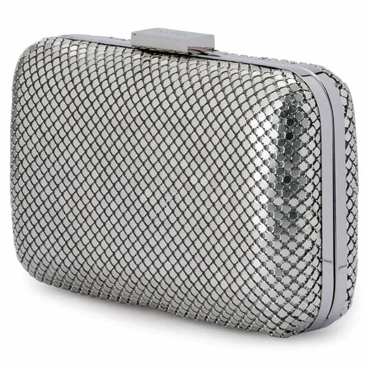 Olga Berg Alyssa Flat Mesh Pod - Silver (with Silver)