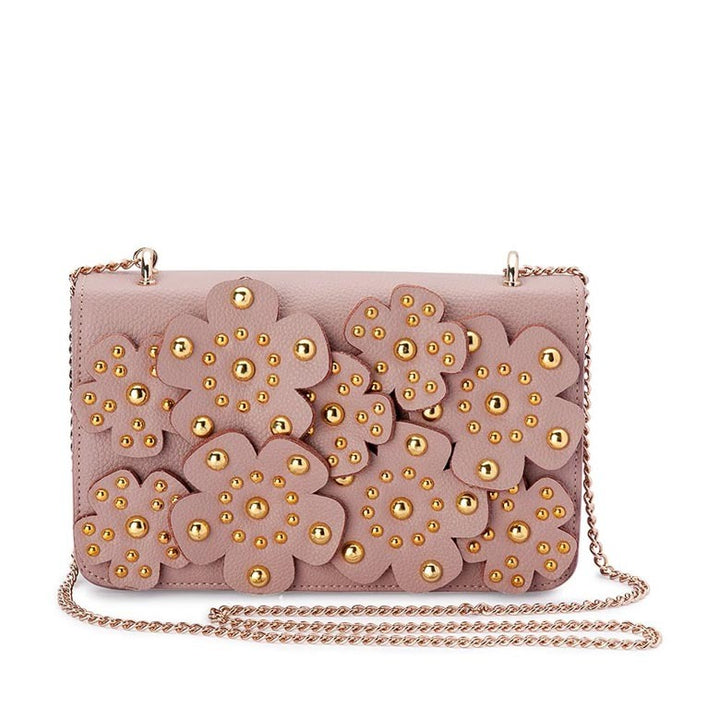 Olga Berg Aerin Flower Shoulder Bag - Blush