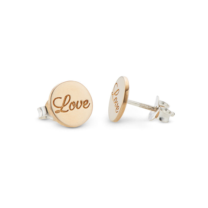 Palas Jewellery Classic Stud Earring - Love