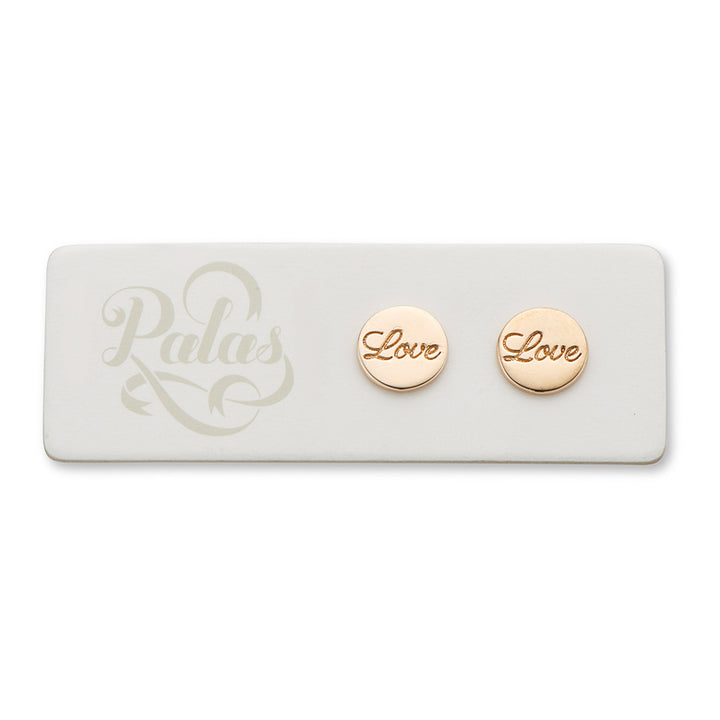 Palas Jewellery Classic Stud Earring - Love