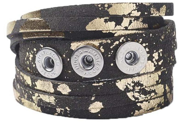 Noosa Amsterdam PETITE Wrap Bracelet - Gold Foil Lava