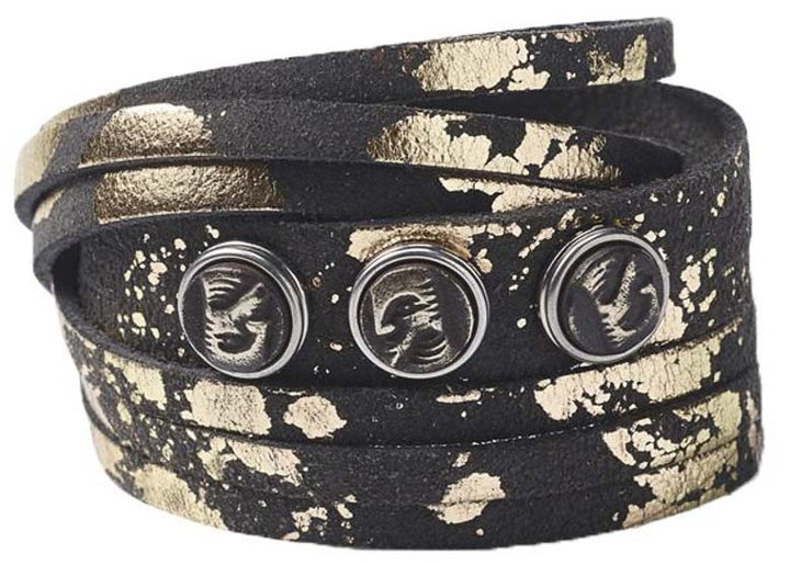 Noosa Amsterdam PETITE Wrap Bracelet - Gold Foil Lava