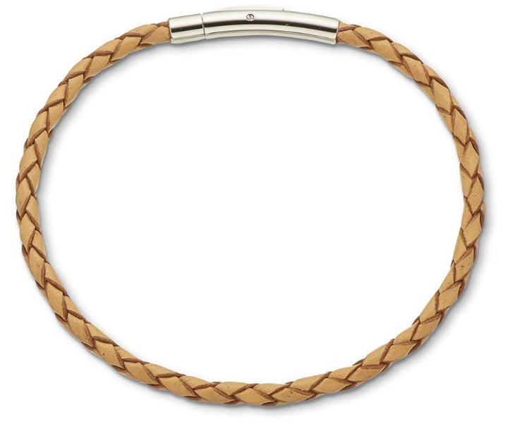 Leather Plait Bracelet 4201 - Natural